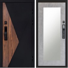 Входная дверь Smart (Смарт) Матрикс (Matrix) Зеркало триумф бетон светлый