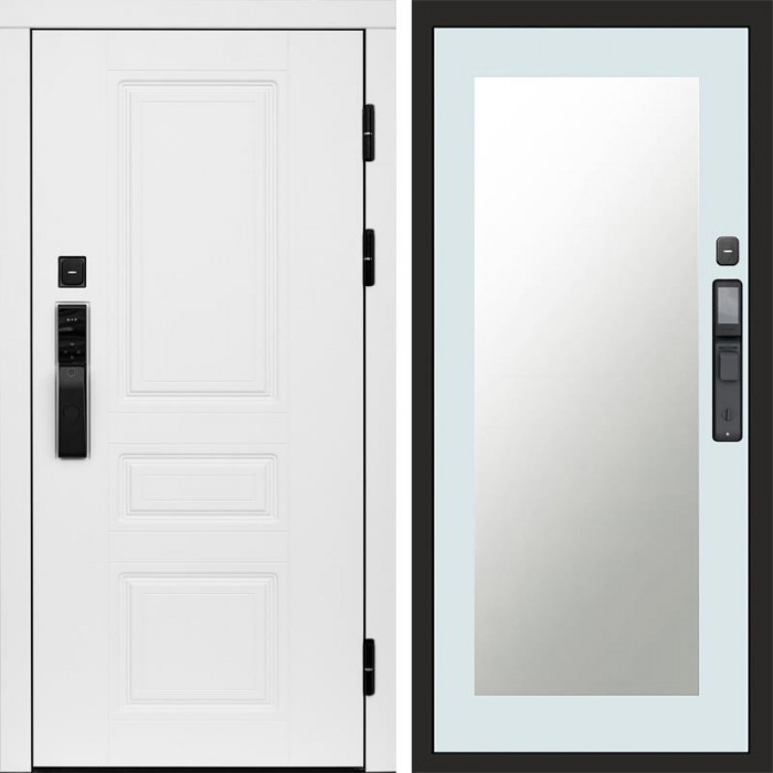 Дверь Termo Door Smart (Смарт) Орегон White Зеркало Триумф Белый софт