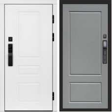 Дверь входная Termo Door Smart (Смарт) Орегон White Марсель Grey софт