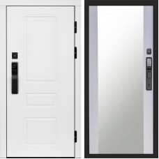 Входная дверь Smart (Смарт) Орегон White Зеркало 27 белый софт