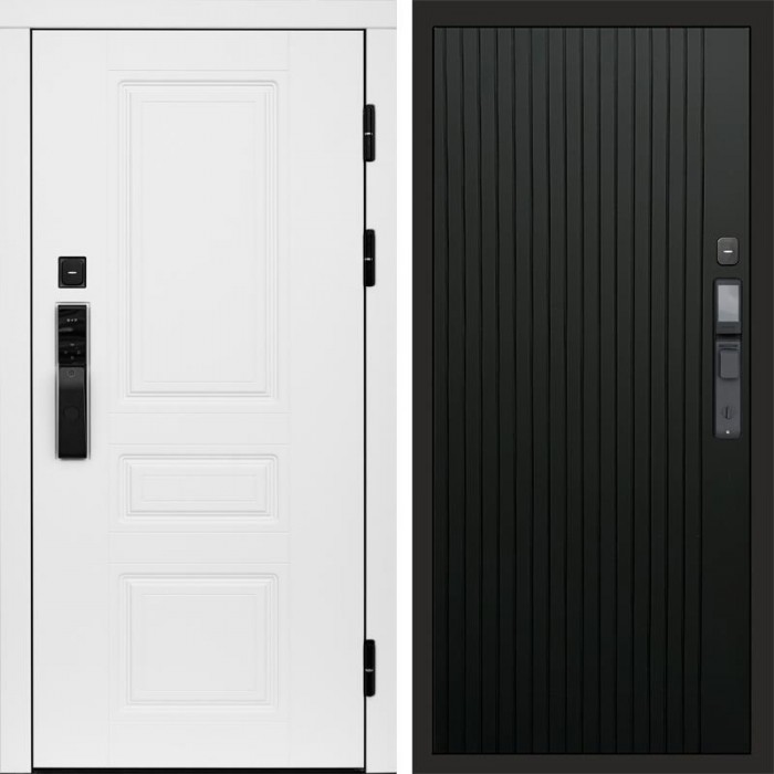 Termo Door Smart (Смарт) Орегон White Flat Черный кварц