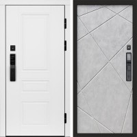 Входная дверь Smart (Смарт) Орегон White Лучи бетон светлый