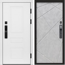 Входная дверь Smart (Смарт) Орегон White Лучи бетон светлый