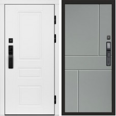 Дверь Termo Door Smart (Смарт) Орегон White Горизонт Grey софт