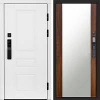 Входная дверь Smart (Смарт) Орегон White Зеркало 27 дуб