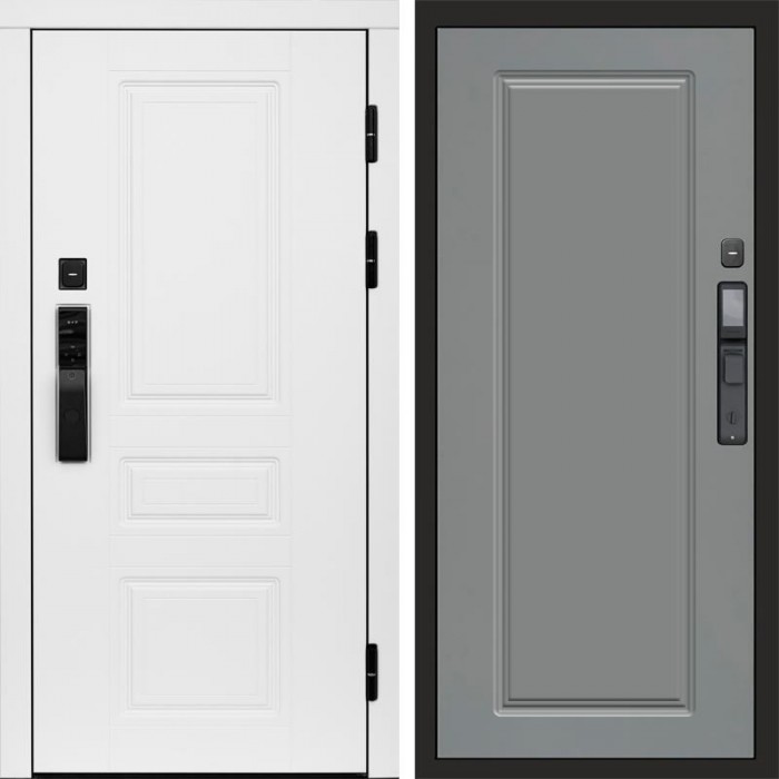 Входная дверь Smart (Смарт) Орегон White Гранд Grey софт
