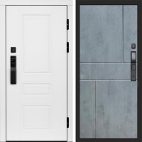 Входная дверь Smart (Смарт) Орегон White Горизонт бетон темный
