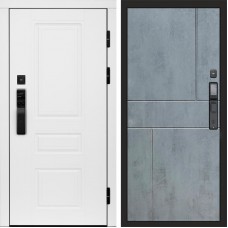 Входная дверь Smart (Смарт) Орегон White Горизонт бетон темный