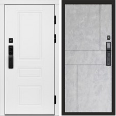 Входная дверь Smart (Смарт) Орегон White Горизонт бетон светлый