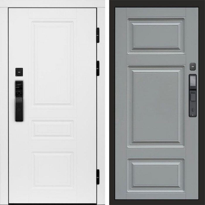 Дверь Termo Door Smart (Смарт) Орегон White Лион Grey софт