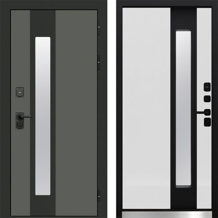 Дверь Арктика Графит Termo Door Белый софт