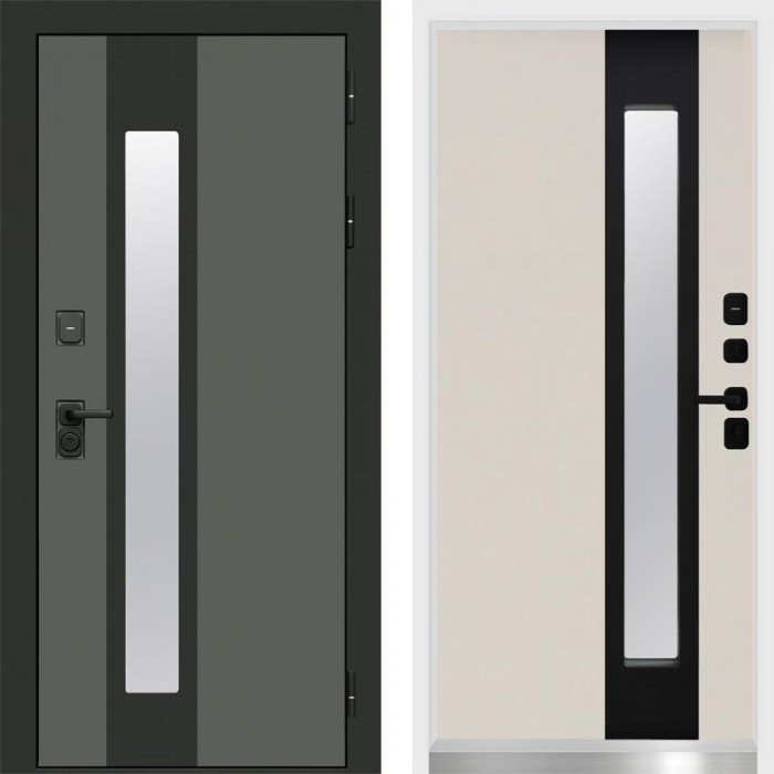 Дверь Арктика White Графит Termo Door Слоновая кость