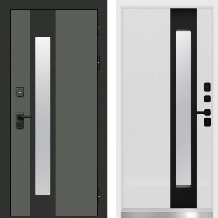 Дверь Арктика White Графит Termo Door Белый софт