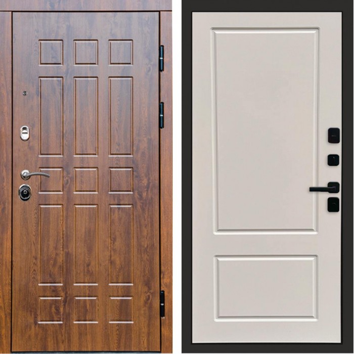 Дверь входная Termo Door Афина дуб Марсель Слоновая кость