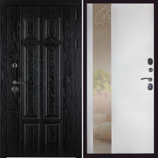 Мюнхен Альберо блэк панель Лира зеркало софт белый