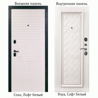 Заводские Двери Сохо Упра (Белый софт / Белый софт)